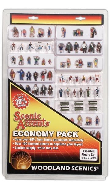 Woodland Scenics A2053 HO Scale Economy Pack - Assorted Figure Set - Oakville Model Trains Depot