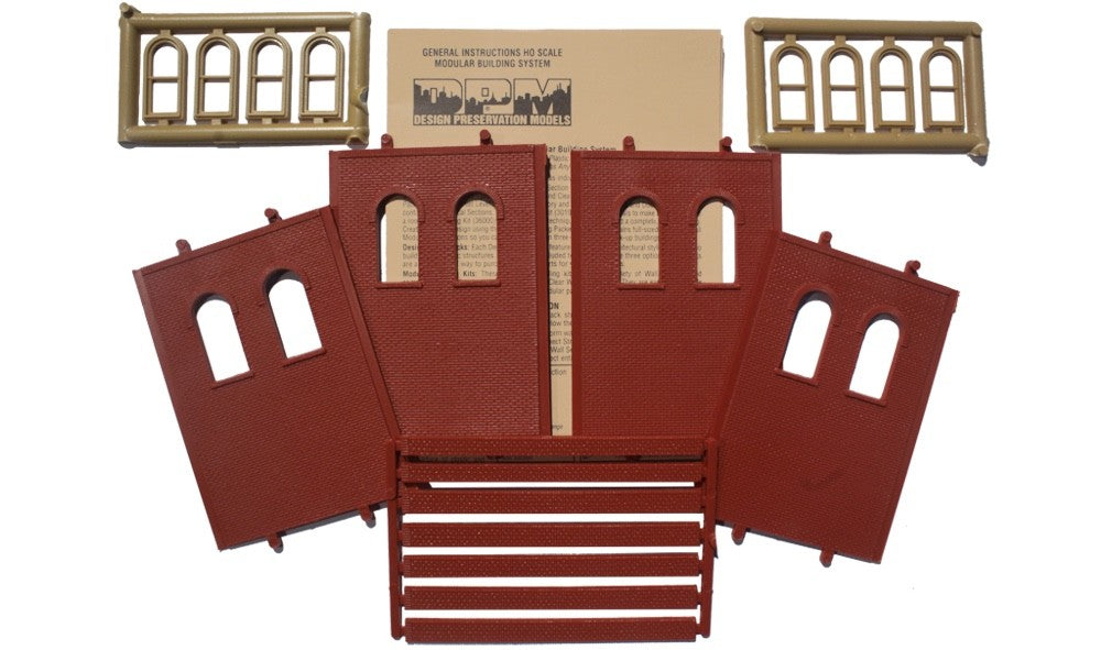 Woodland Scenics DPM 30109 HO Scale Two-Story Arched 2-Window High Kit