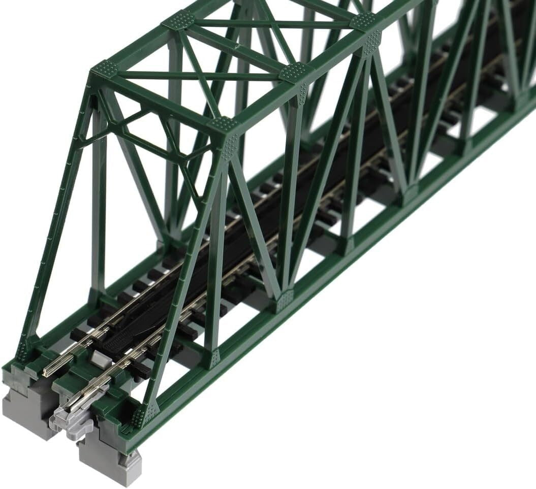 Kato 20-431 N Scale Unitrack Single Track Truss Bridge 248mm (9 3/4") - Green