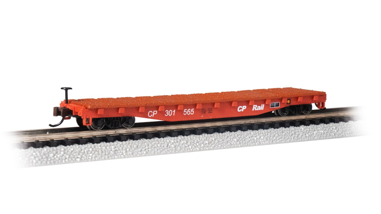 Bachmann 17355 52' Flatcar - CP Rail #301565 N Scale