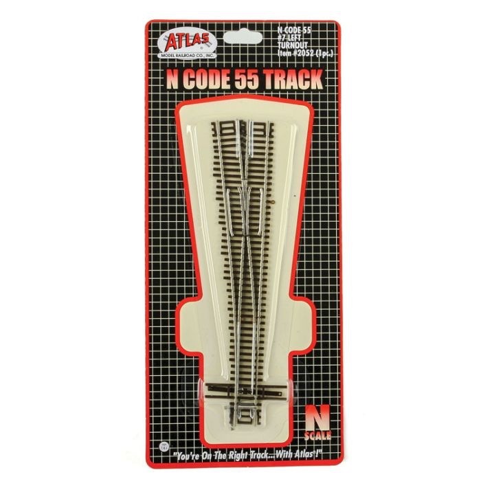 Atlas 2052 N Scale Code 55 LH Left Hand #7 Turnout