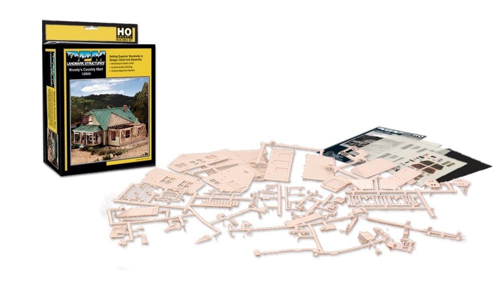 DPM 12900 HO Scale Woody's Country Mart Building Kit (Rural General Store) - Oakville Model Trains Depot