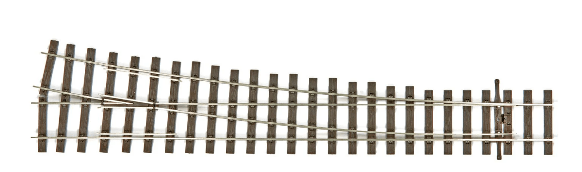 PECO SL - U1188 HO/OO Scale Bullhead Code 75 Large Radius Right Hand Turnout with Unifrog - Oakville Model Trains Depot