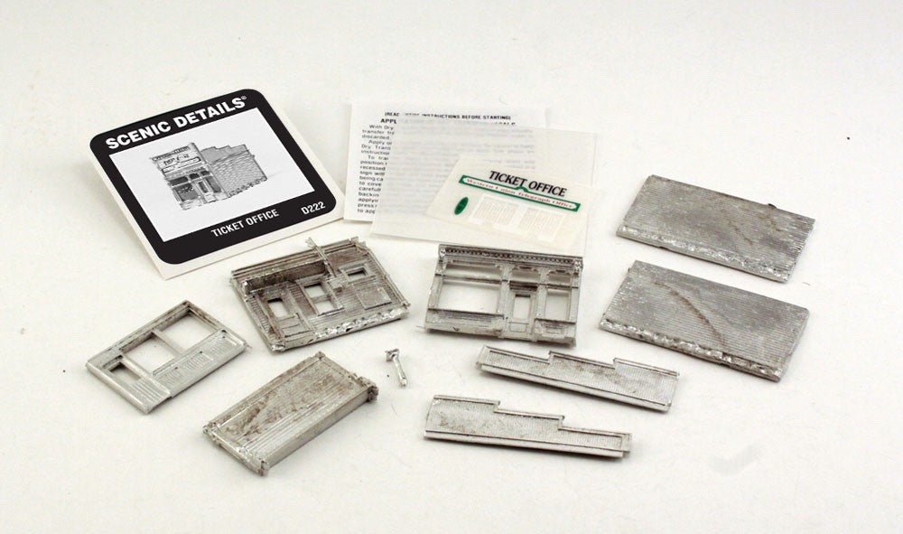 Woodland Scenics D222 HO Scale Ticket Office Kit - Oakville Model Trains Depot