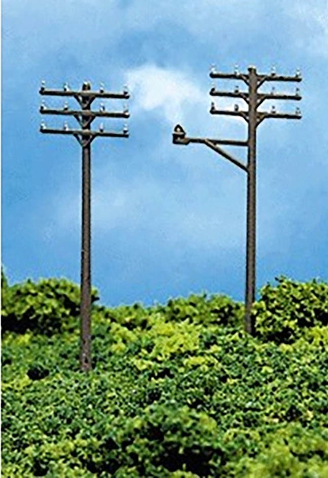 Atlas 2801 N Scale Telephone Poles for Railroad Modelling 12pcs