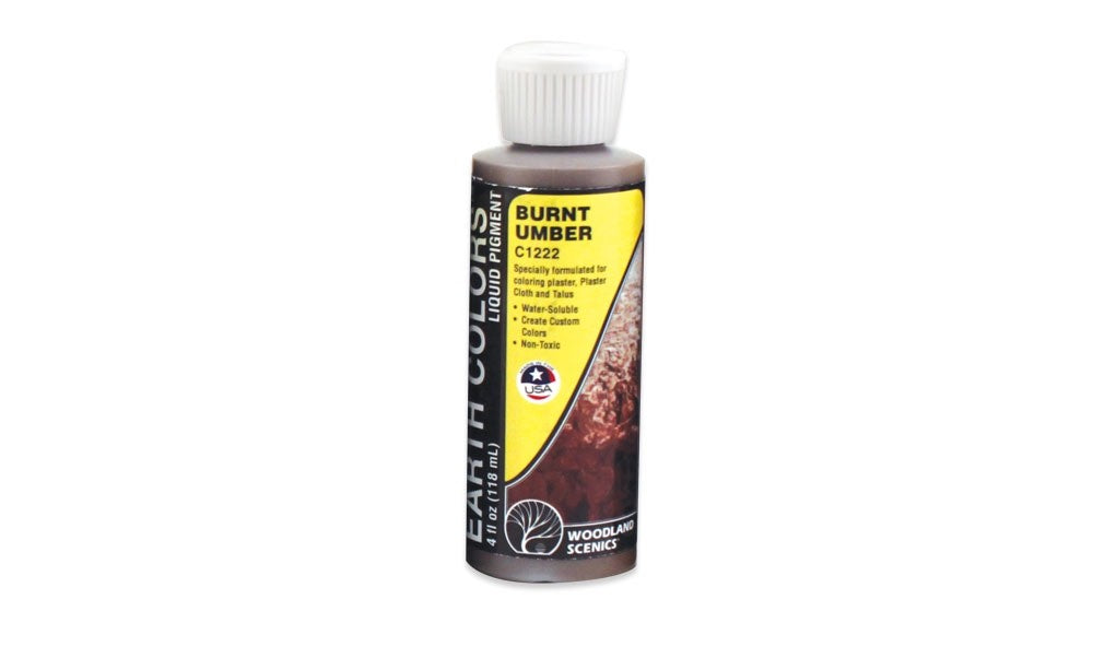 Woodland Scenics 1222 Earth Colors™ Burnt Umber Liquid Pigment 4 fl oz / 118 mL