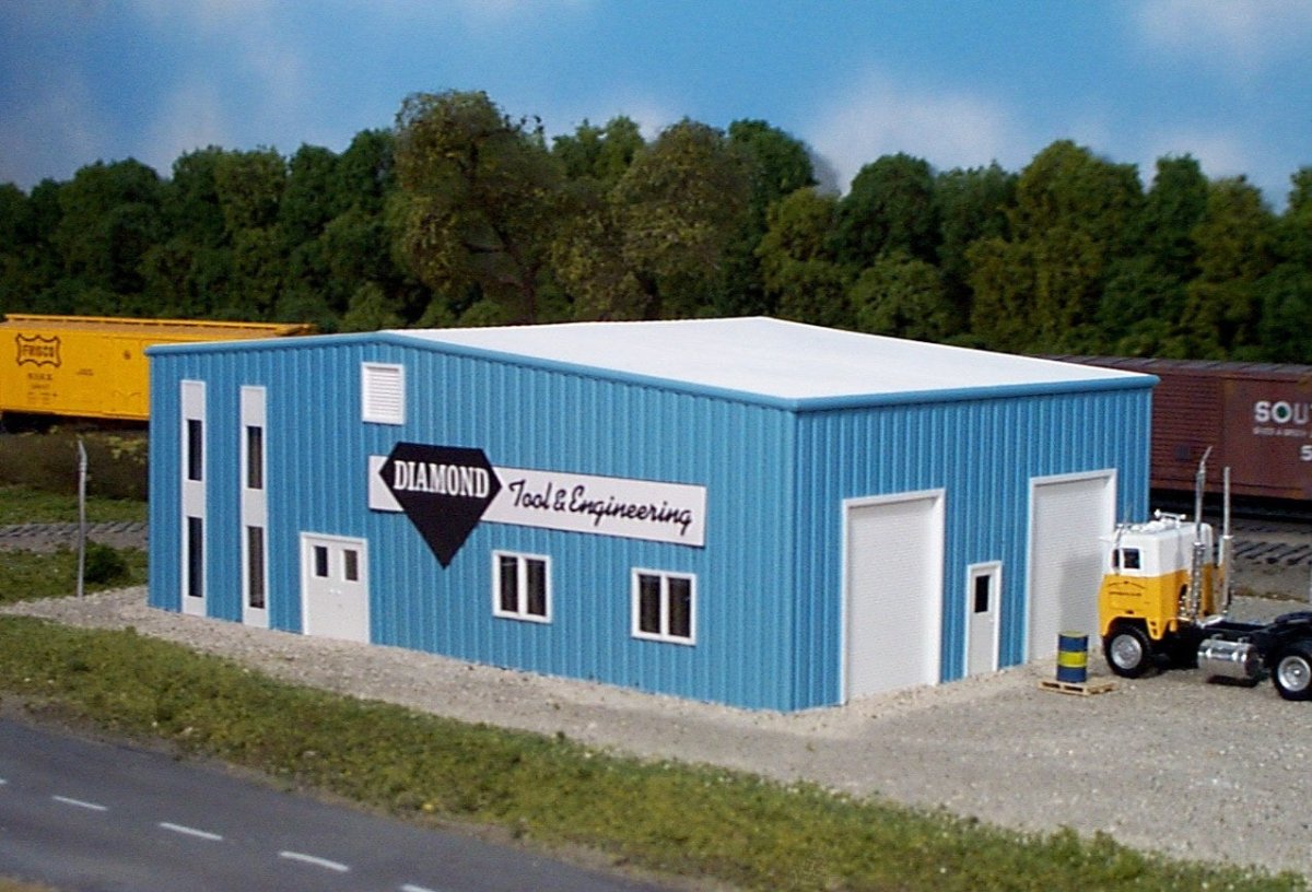 Pikestuff 0018 HO Scale Diamond Tool & Engineering Building Kit - Oakville Model Trains Depot