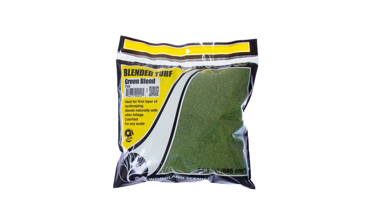 Woodland Scenics T49 Blended Turf - Green Blend - Bag