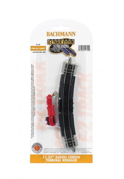 Bachmann 44802 N Scale EZ-Track 11.25" Radius Curved Terminal Rerailer with Wire