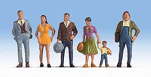 Walthers SceneMaster 6056 HO Scale Pedestrians pkg(6) - Set #2