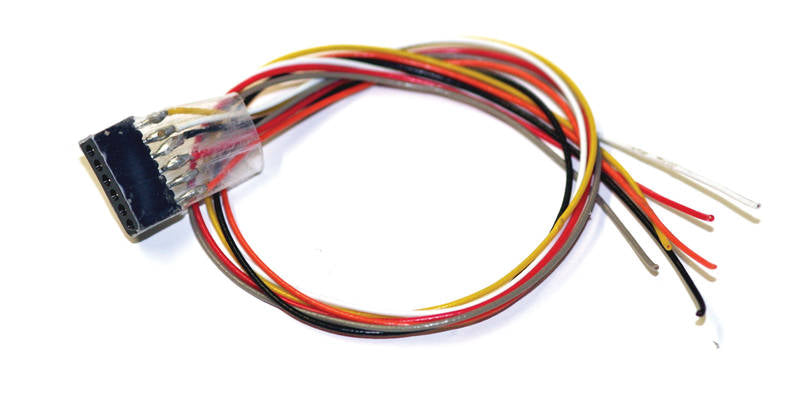 ESU 51951 Cable Harness — 6-pin (NEM651) Plug, 30 cm, Coloured DCC Leads