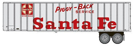 Walthers SceneMaster 2612 HO Scale Flexi-Van 40' Trailer 2-Pk Santa Fe