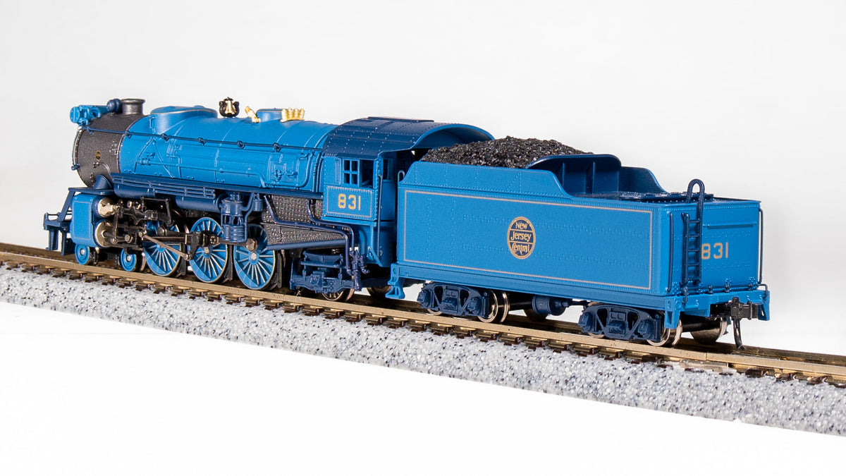 Broadway Limited Imports 10387 N Heavy Pacific 4-6-2, CNJ 833, "Blue Comet" Scheme, No-Sound / DCC-Ready, N - view 5