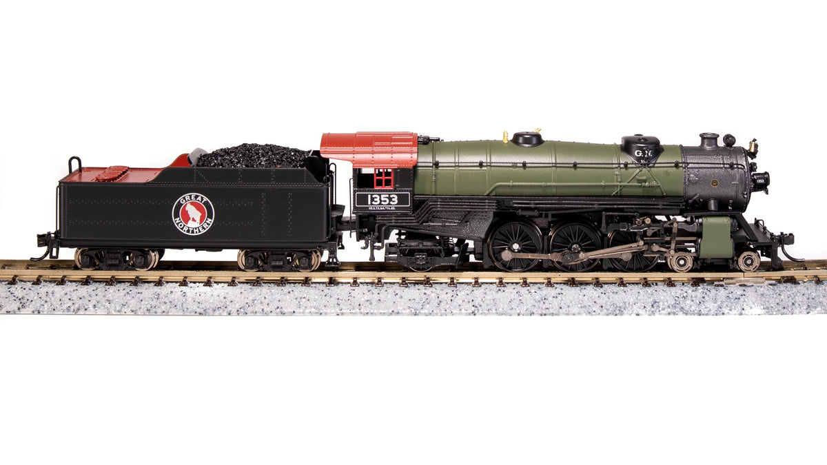 Broadway Limited Imports 10390 N Heavy Pacific 4-6-2, GN 1357, Glacier Green Scheme, No-Sound / DCC-Ready, N - view 3