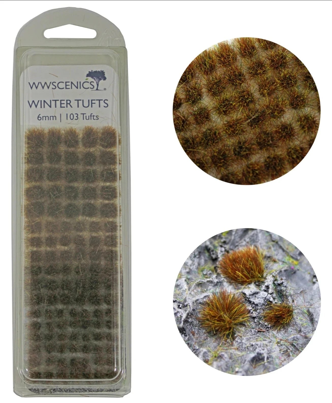 Peco W3TWI6 Winter Tufts 6 mm x 103