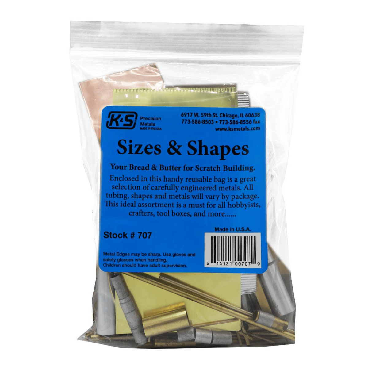 K&S 707 Bag O' Metal (1 Bag of Random Metal Pieces) - Oakville Model Trains Depot
