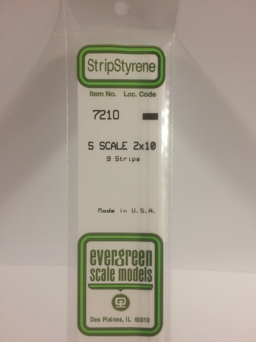 Evergreen 7210 .030" X .156" Opaque White Polystyrene S Scale Strips (2 X10) (9 pcs) - Oakville Model Trains Depot