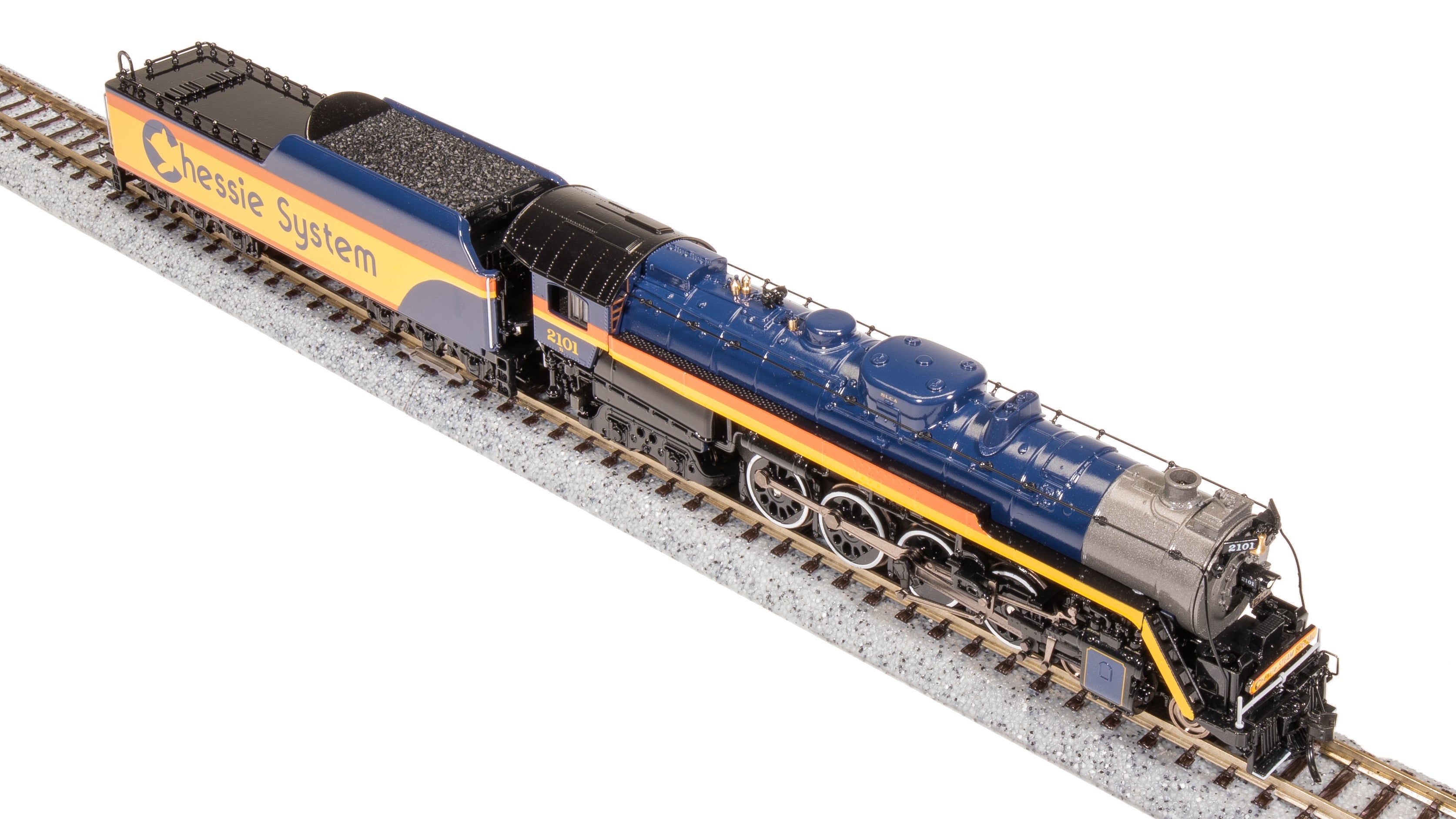 BLI 10327 N T1 4-8-4 RDG 2101 - rear 3/4 view