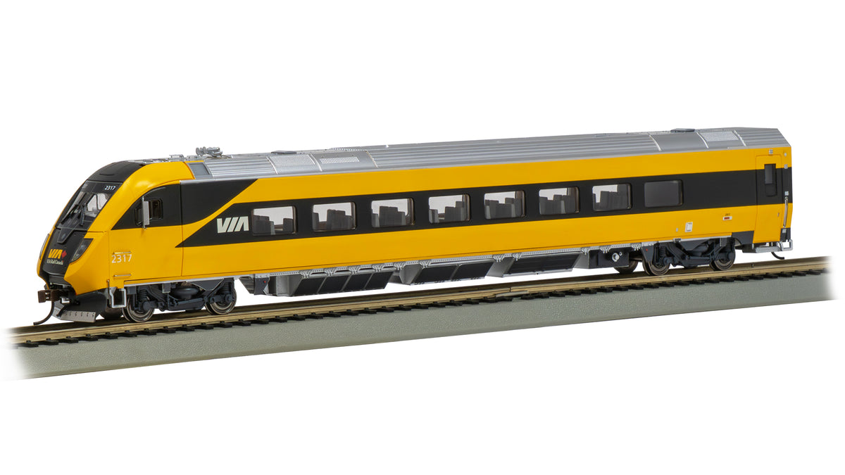 Bachmann 74522 HO Scale Via Rail Canada Siemens Venture Cab Car w/DCC & Sound #2317 (Lumi Scheme)