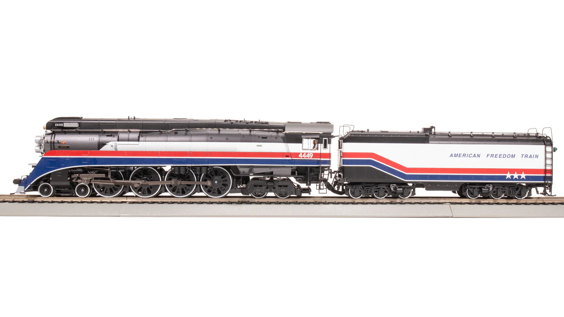 Broadway Limited Imports 9840 HO Southern Pacific GS-4 Southern Pacific 4449 American Freedom Train - main view