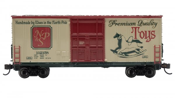 Bachmann 18258 N scale hi-cube boxcar North Pole & Southern 112158