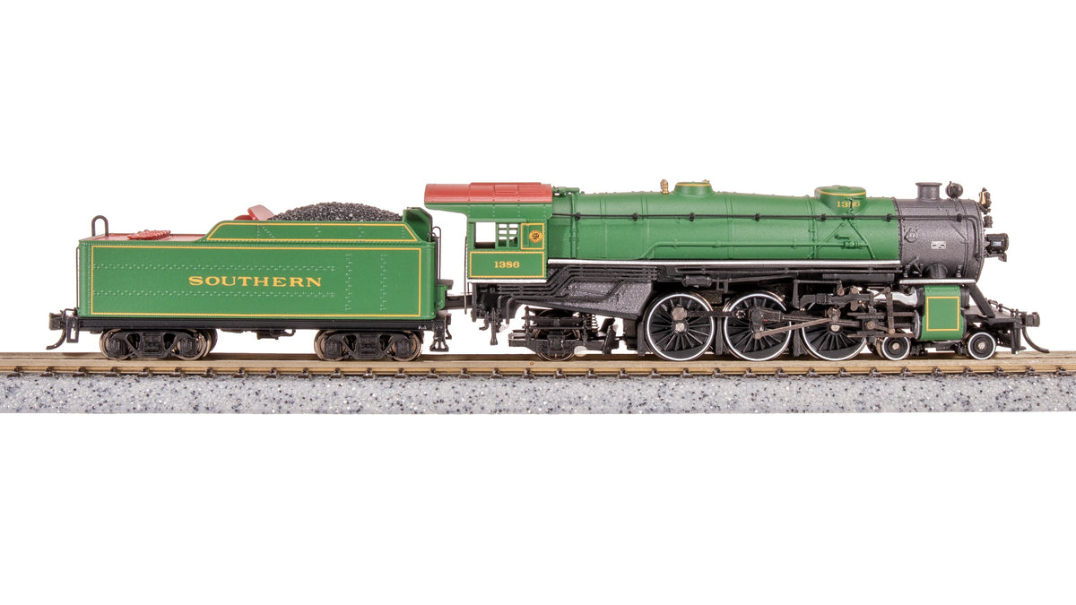 Broadway Limited Imports 10395 N Heavy Pacific 4-6-2, SOU 1389, Sylvan Green Scheme, No-Sound / DCC-Ready, N - view 3
