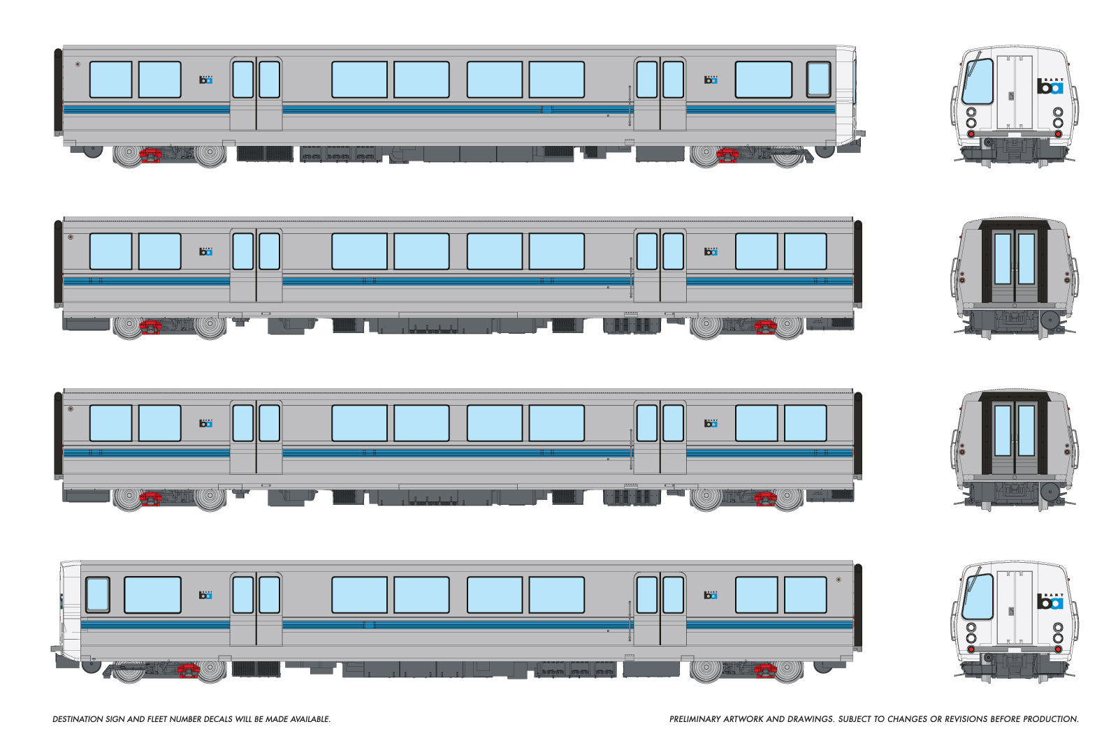 Rapido HO Bay Area Rapid Transit (DC/DCC/Sound): A End Car