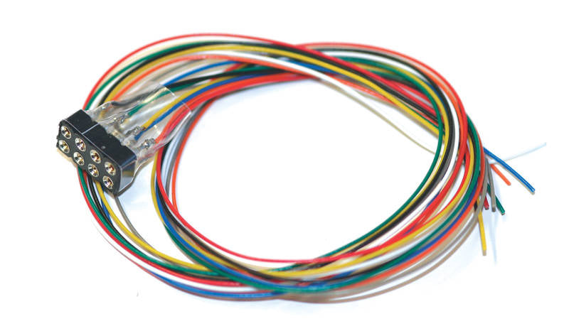 ESU 51950 Cable Harness — 8-pin (NEM652) Plug, 30 cm, Coloured DCC Leads