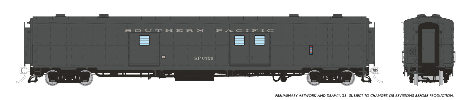 Rapido HO PC&F Econo Baggage: Southern Pacific - Lease: #6727