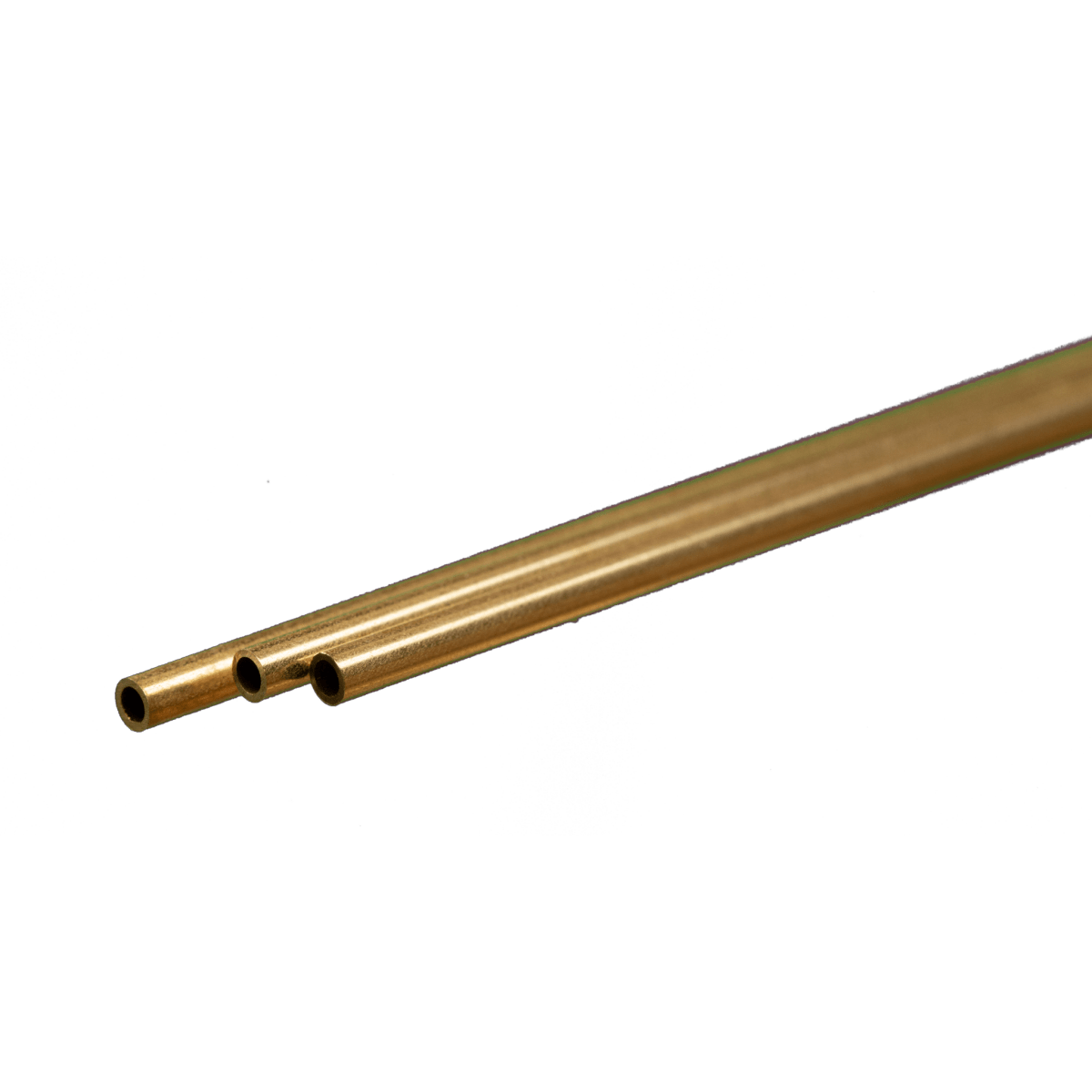 K&S 8126 Round Brass Tube 3/32" OD x 0.014" Wall x 12" Long (3 Pieces) - Oakville Model Trains Depot