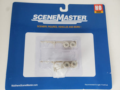 Walthers SceneMaster 4500 HO Scale 20' Container Chassis (2-Pack) Undecorated