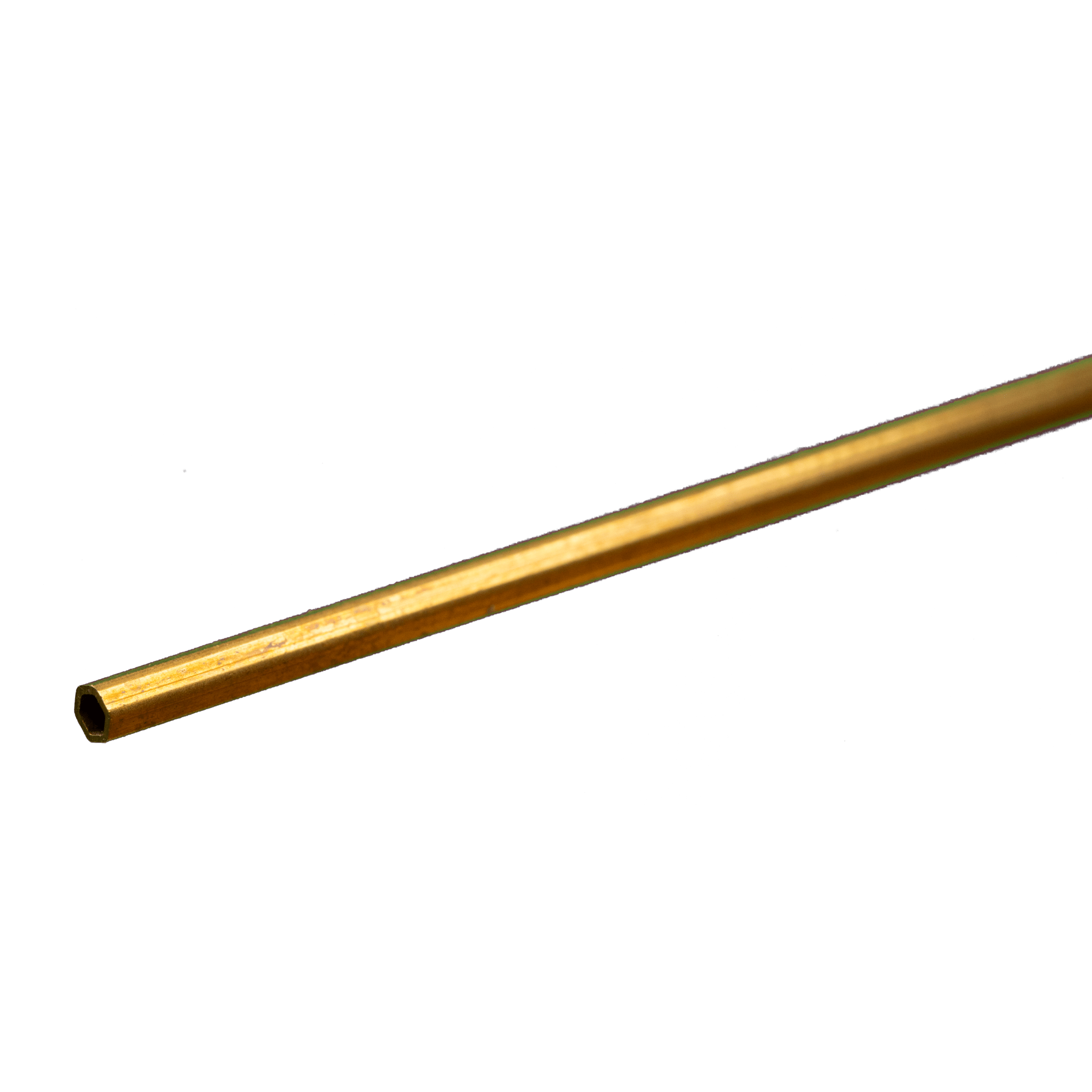 K&S 271 Hexagonal Brass Tube 3/32" x .014" Wall x 12" (8 Pieces)