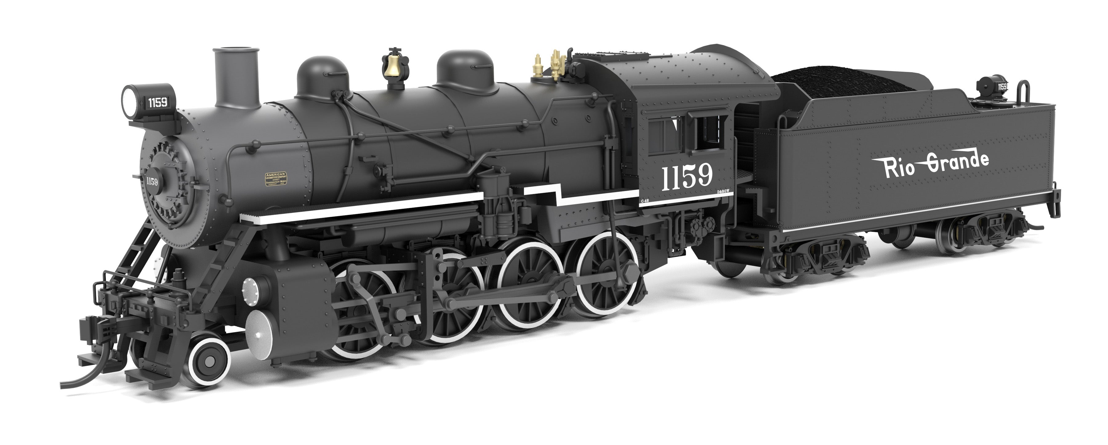 Broadway Limited Imports 8400 N 2-8-0 Consolidation Rio Grande 1159 - main view