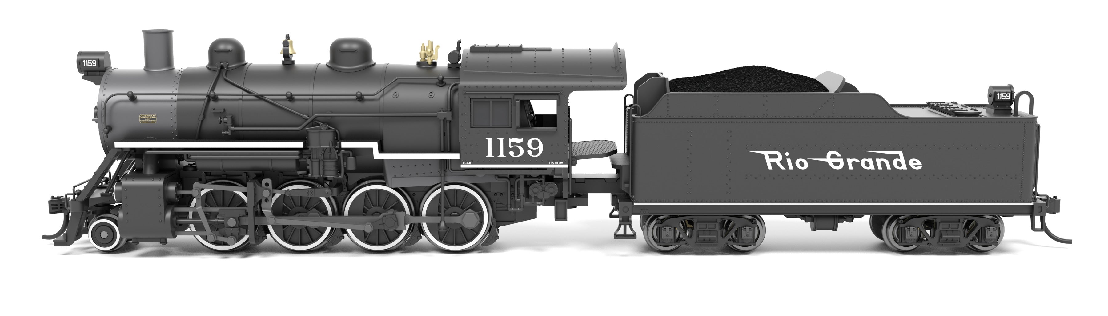 BLI 8381 N 2-8-0 DRGW 1173 - side profile view