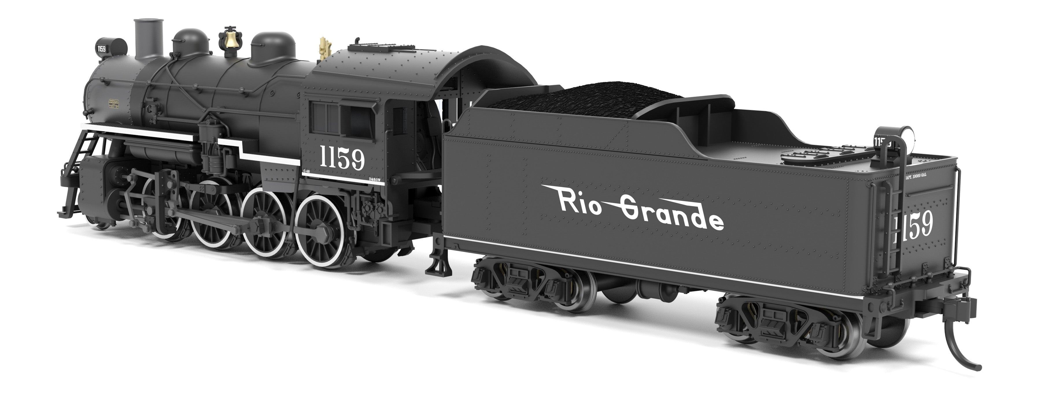 BLI 8381 N 2-8-0 DRGW 1173 - front 3/4 view