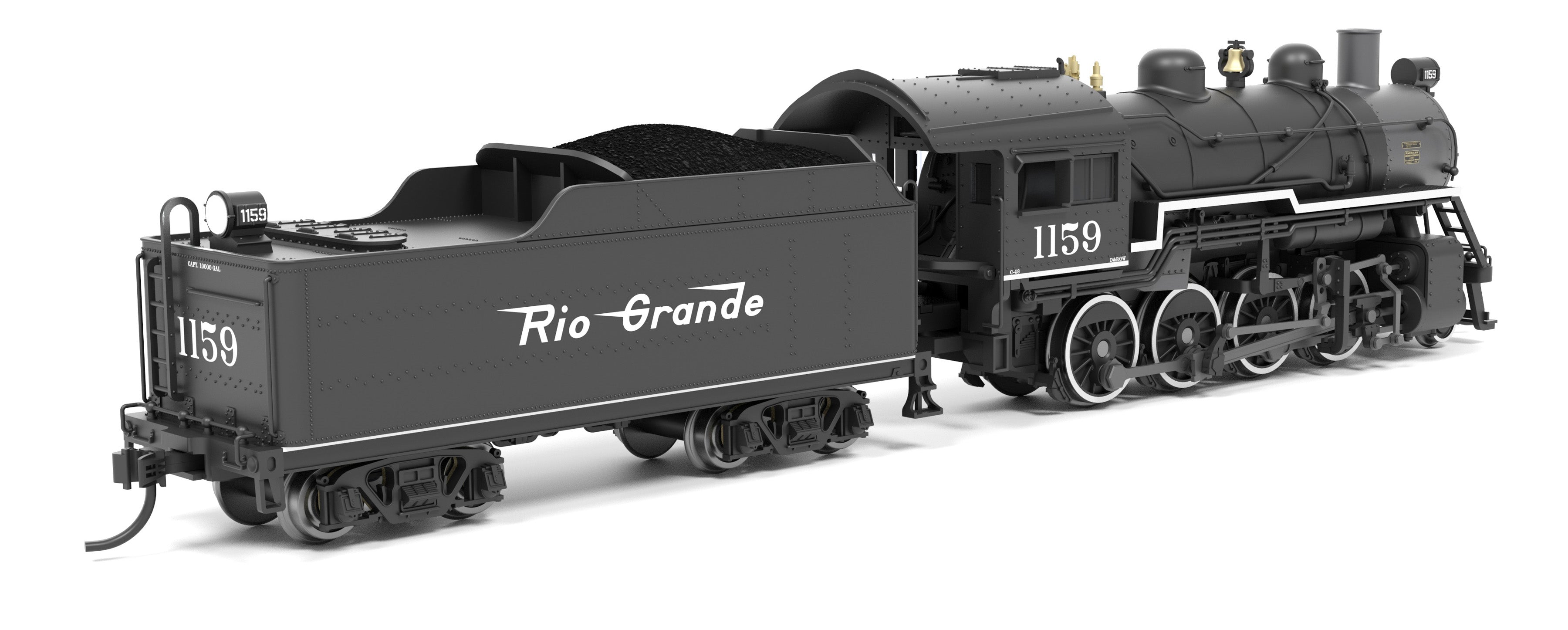 BLI 8400 N 2-8-0 DRGW 1159 - rear 3/4 view