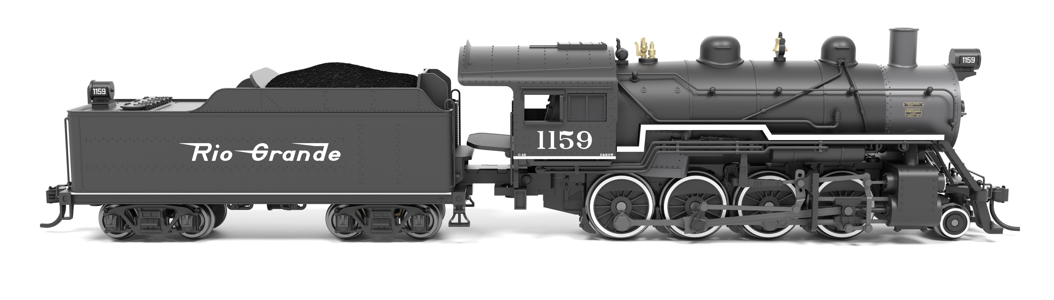 BLI 8380 N 2-8-0 DRGW 1159 - cab and engineer-side detail