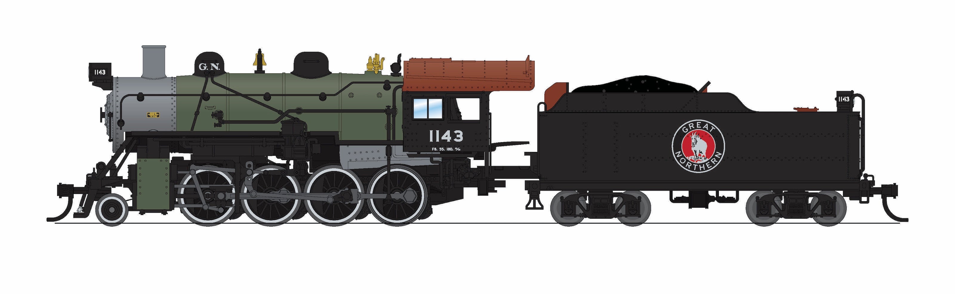 BLI 8382 N 2-8-0 GN 1143 - roof and exhaust detail