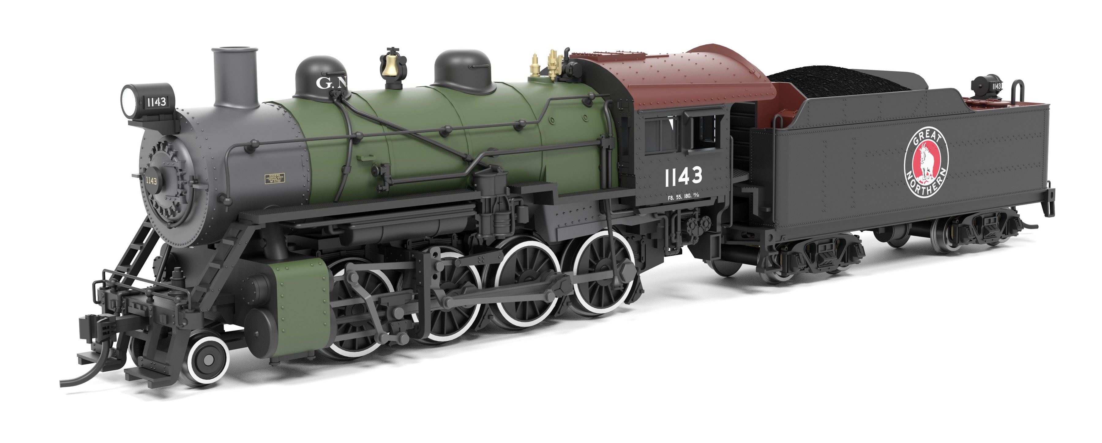 Broadway Limited Imports 8383 N 2-8-0 Consolidation Great Northern 1145 - main view