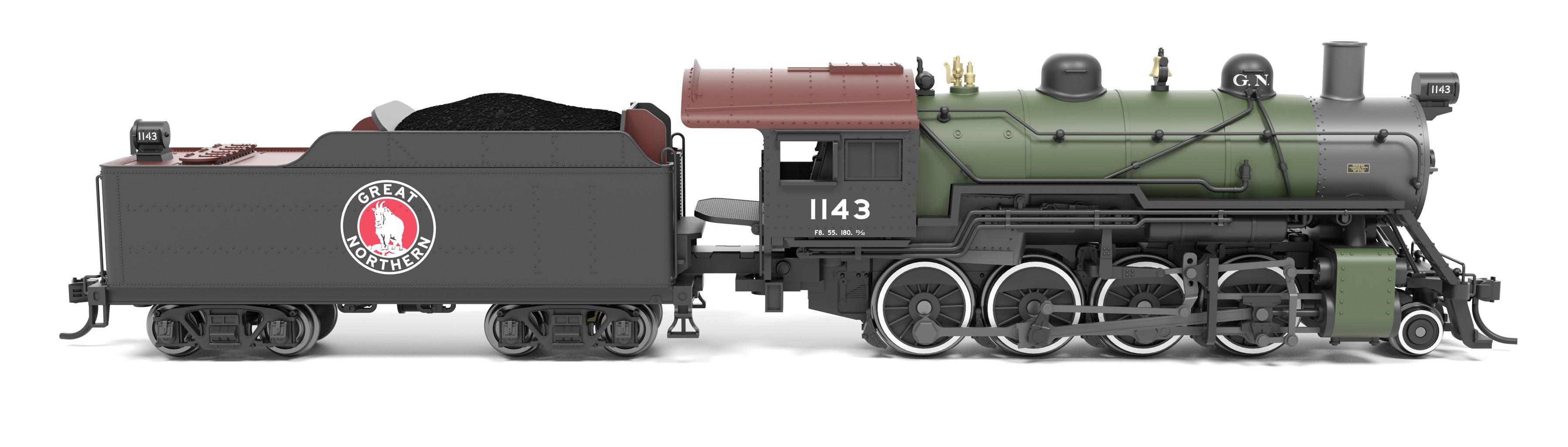 BLI 8383 N 2-8-0 GN 1145 - cab and engineer-side detail
