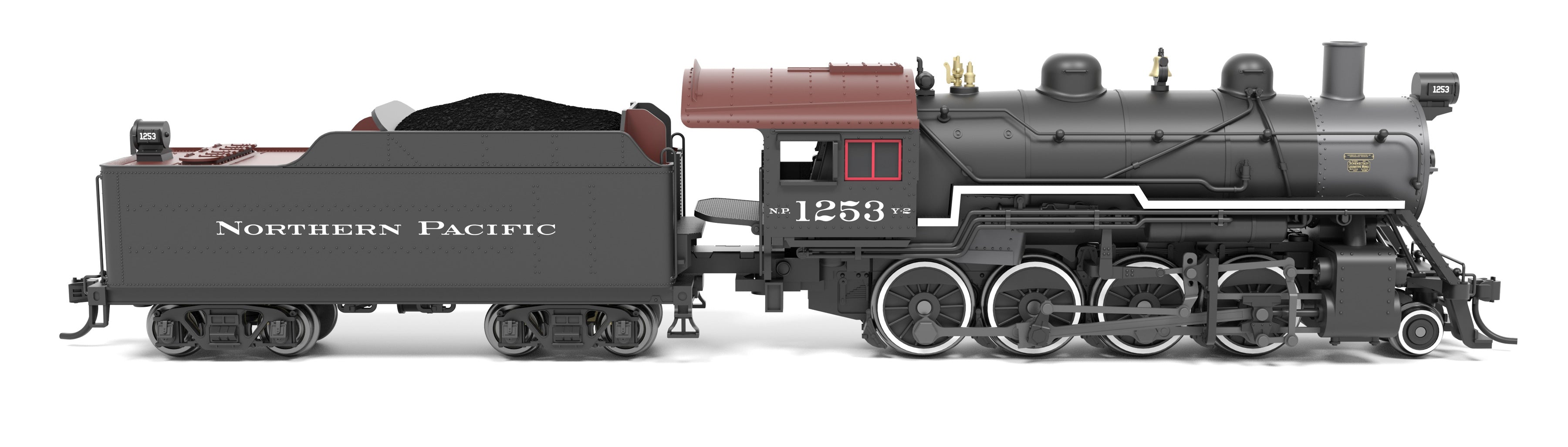 BLI 8384 N 2-8-0 NP 1253 - cab and engineer-side detail