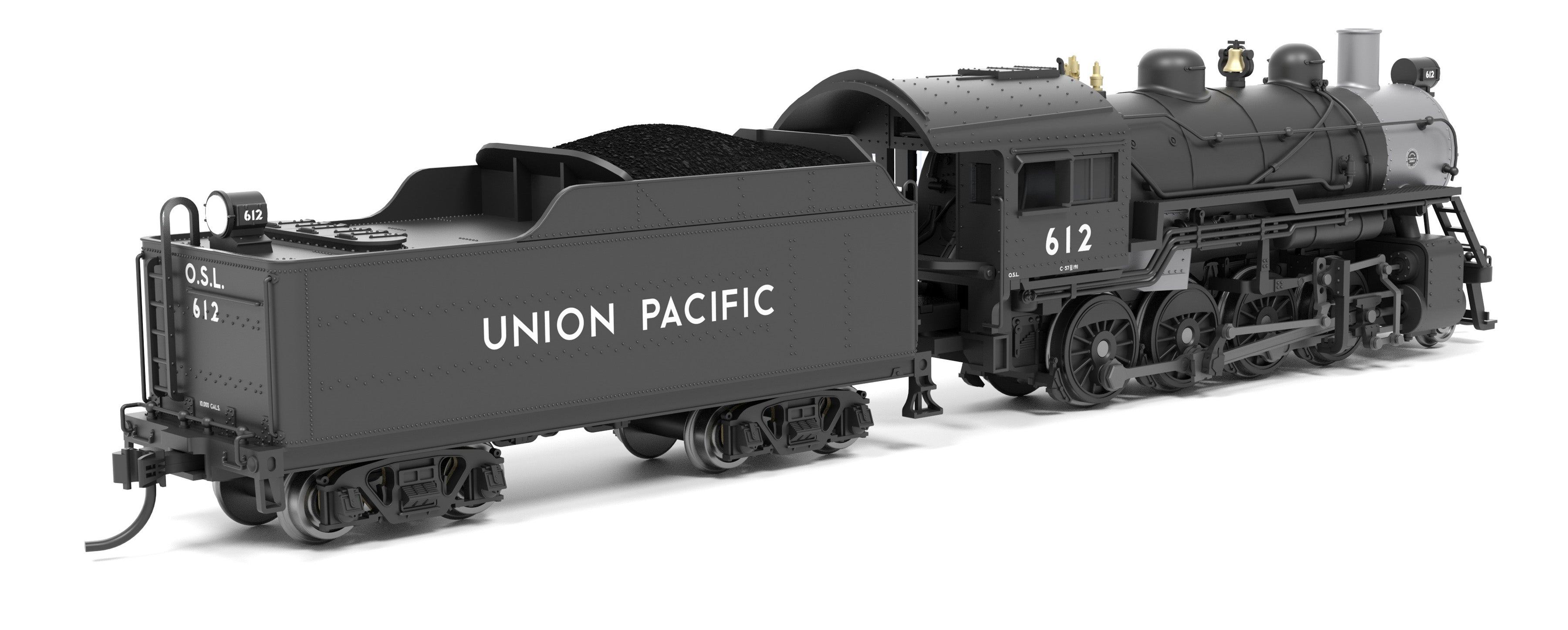 BLI 8389 N 2-8-0 UP 612 - rear 3/4 view