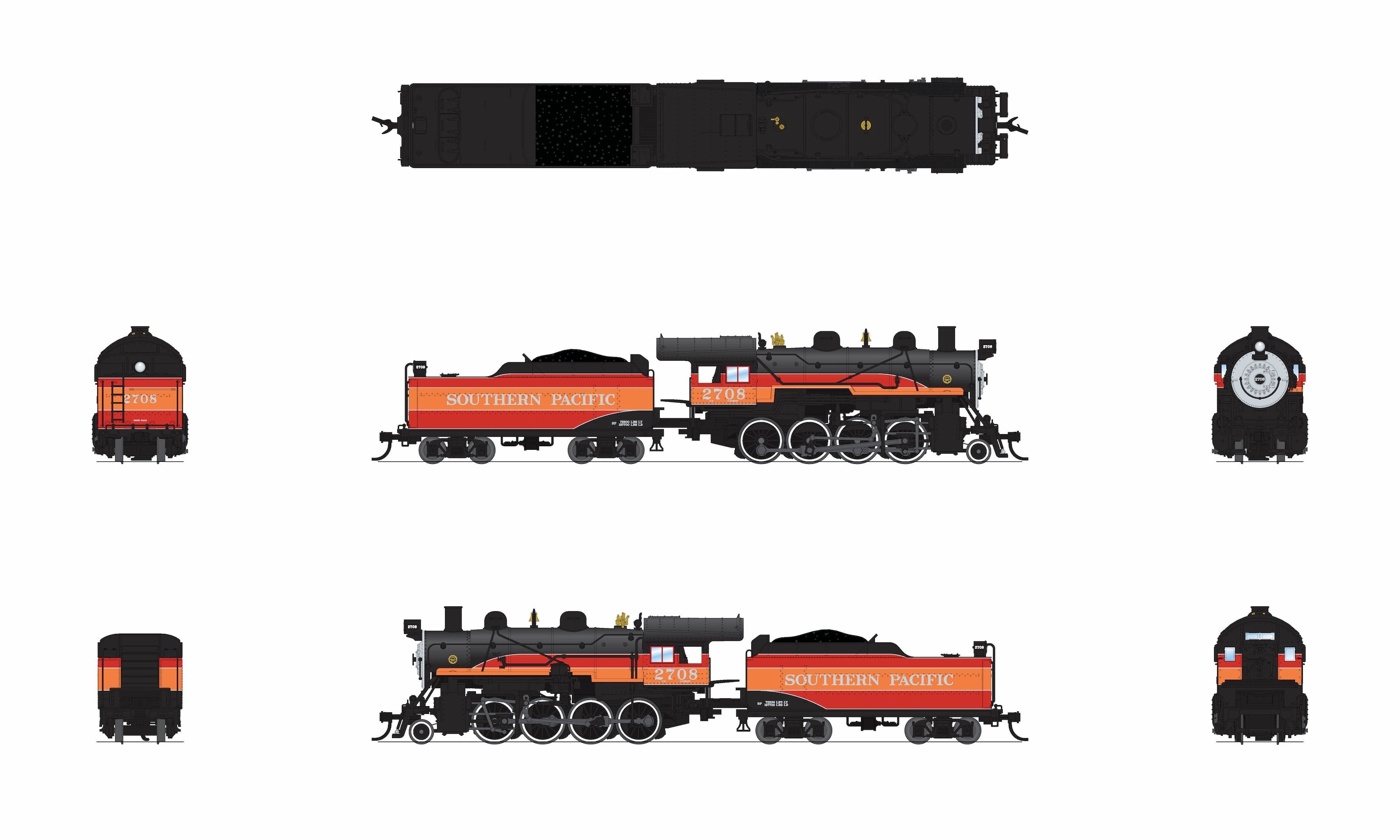 BLI 8404 N 2-8-0 SP 2708 - underside view