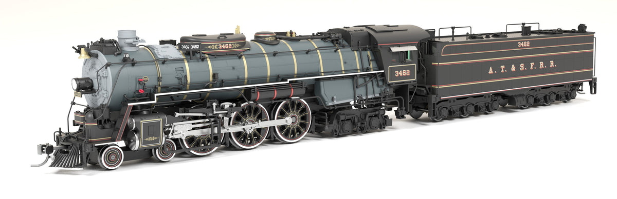 Broadway Limited Imports 8866 HO ATSF 3460 Class 4-6-4, #3462, Ornate 1870's Fantasy Scheme, Paragon4 Sound/DC/DCC, Smoke