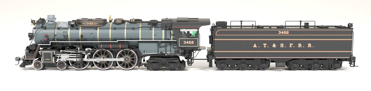 Broadway Limited Imports 8866 HO ATSF 3460 Class 4-6-4, #3462, Ornate 1870's Fantasy Scheme, Paragon4 Sound/DC/DCC, Smoke - view 3