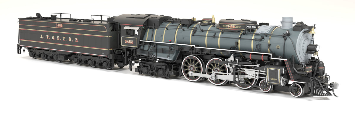 Broadway Limited Imports 8866 HO ATSF 3460 Class 4-6-4, #3462, Ornate 1870's Fantasy Scheme, Paragon4 Sound/DC/DCC, Smoke - view 8