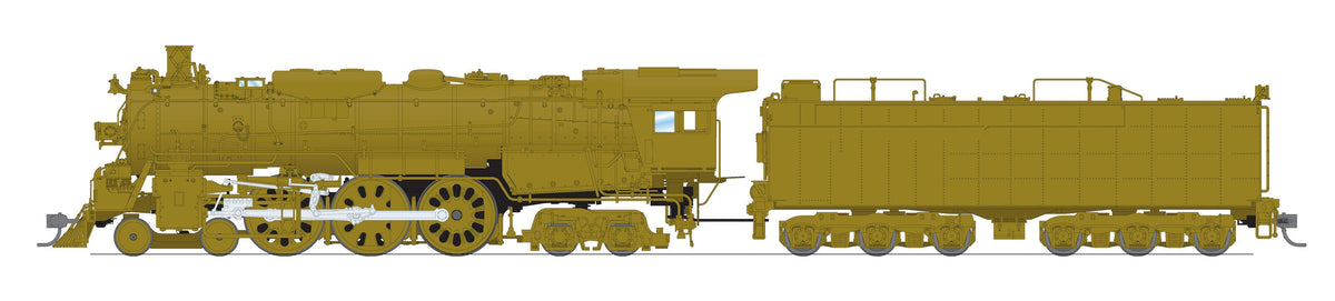 Broadway Limited Imports 8869 HO ATSF 3460 Class 4-6-4, Painted Brass, Unlettered, Paragon4 Sound/DC/DCC, Smoke