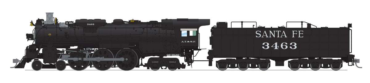 Broadway Limited Imports 8874 HO ATSF 3460 Class 4-6-4, #3463, As Appears Today, No-Sound / DCC-Ready