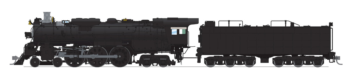 Broadway Limited Imports 8877 HO ATSF 3460 Class 4-6-4, Unlettered, No-Sound / DCC-Ready