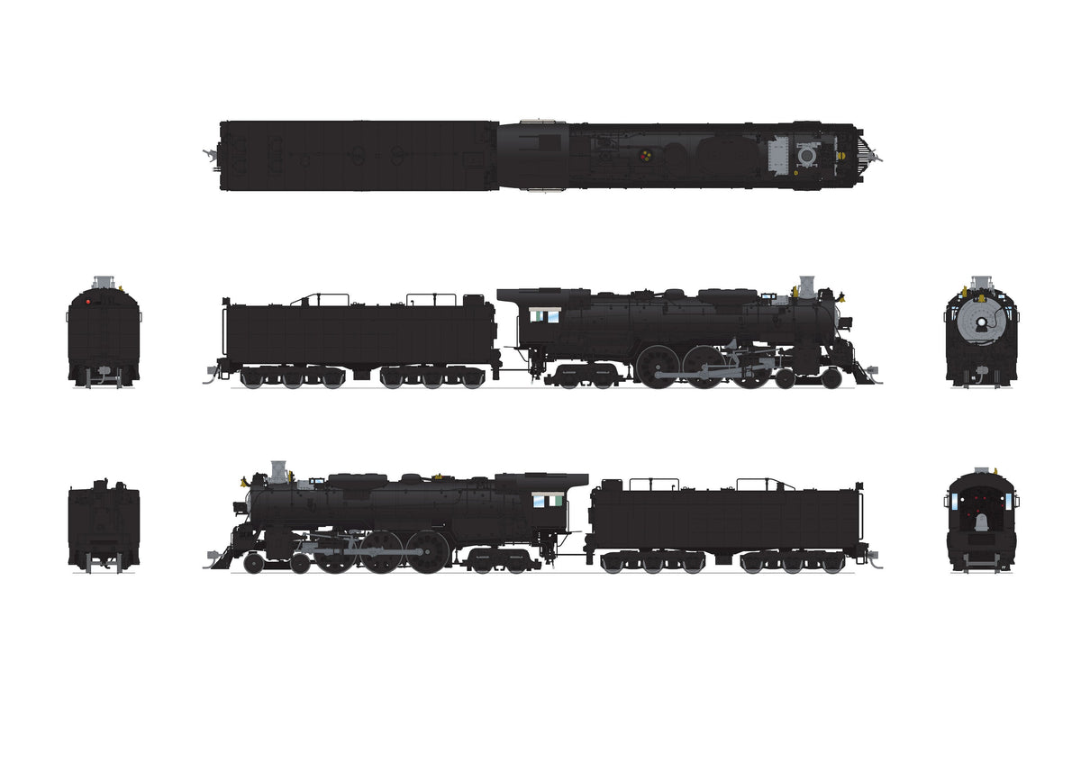 Broadway Limited Imports 8877 HO ATSF 3460 Class 4-6-4, Unlettered, No-Sound / DCC-Ready - view 2